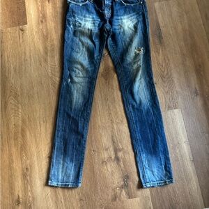 ReRock for Express Distress Blue Denim